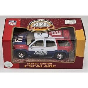 NFL 2002 Cadillac Escalade NY Giants 1:24 Diecast Fleer Collectibles 1 of 1500